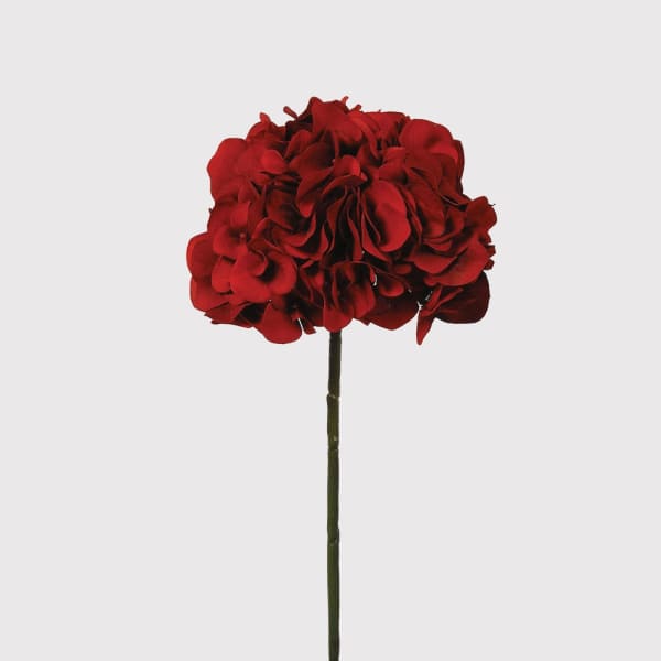 Faux Red Velvet Hydrangea