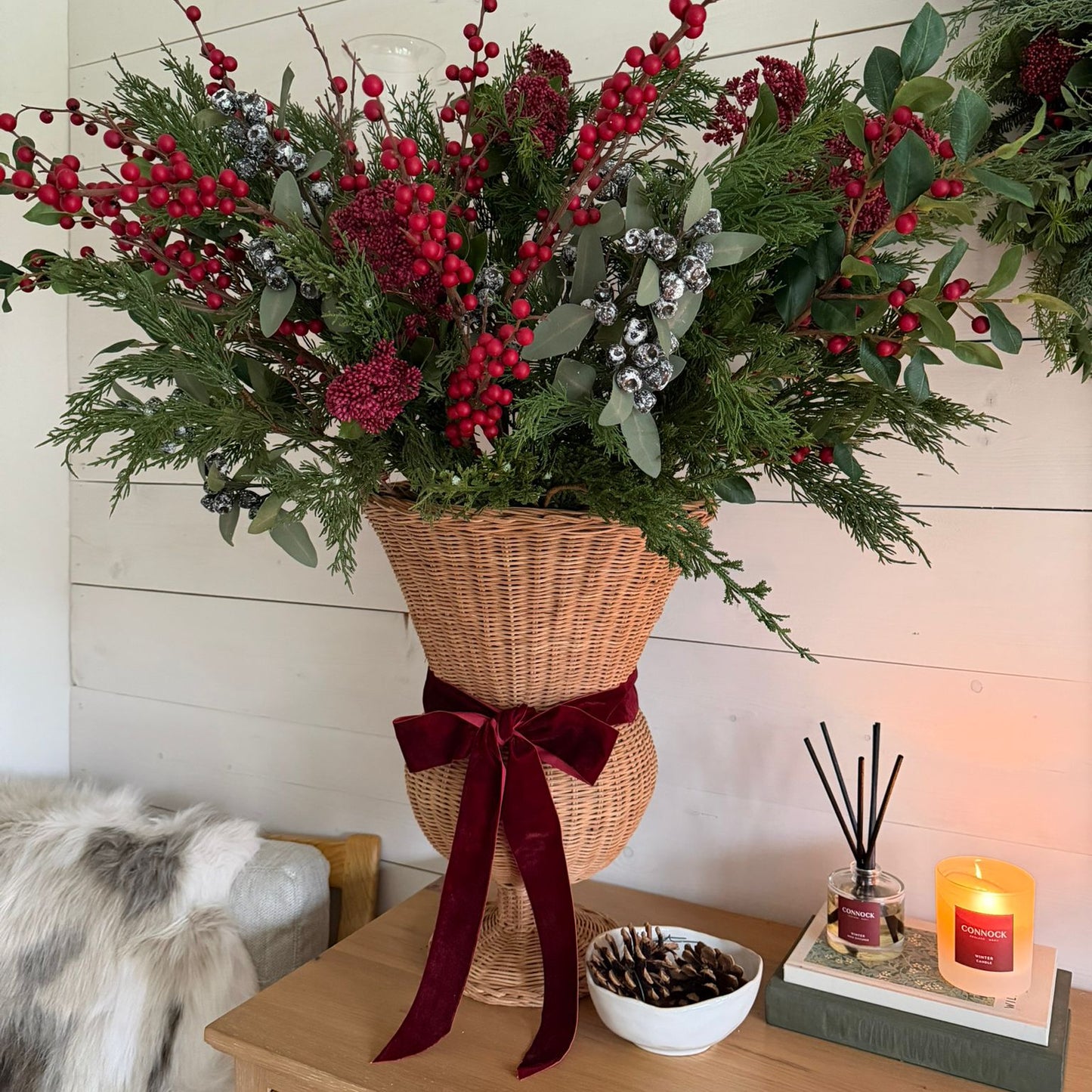 Tall Red Berry Stems
