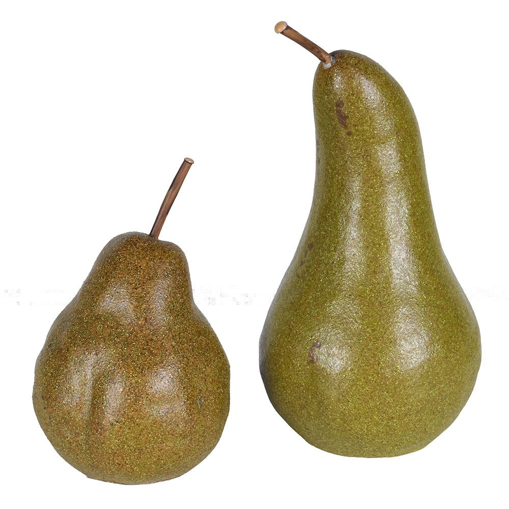 Close-up of ceramic pear texture and finish