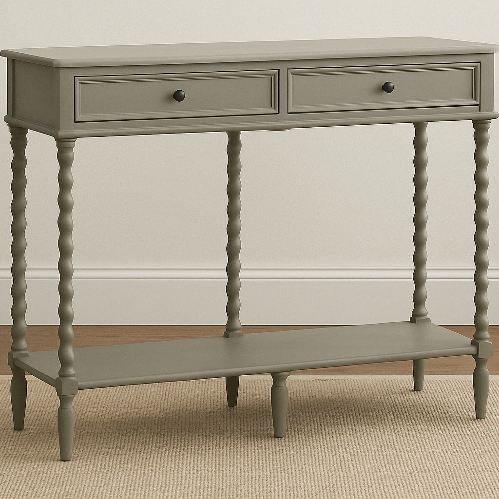 The Camden Collection Large Two Drawer Console Table