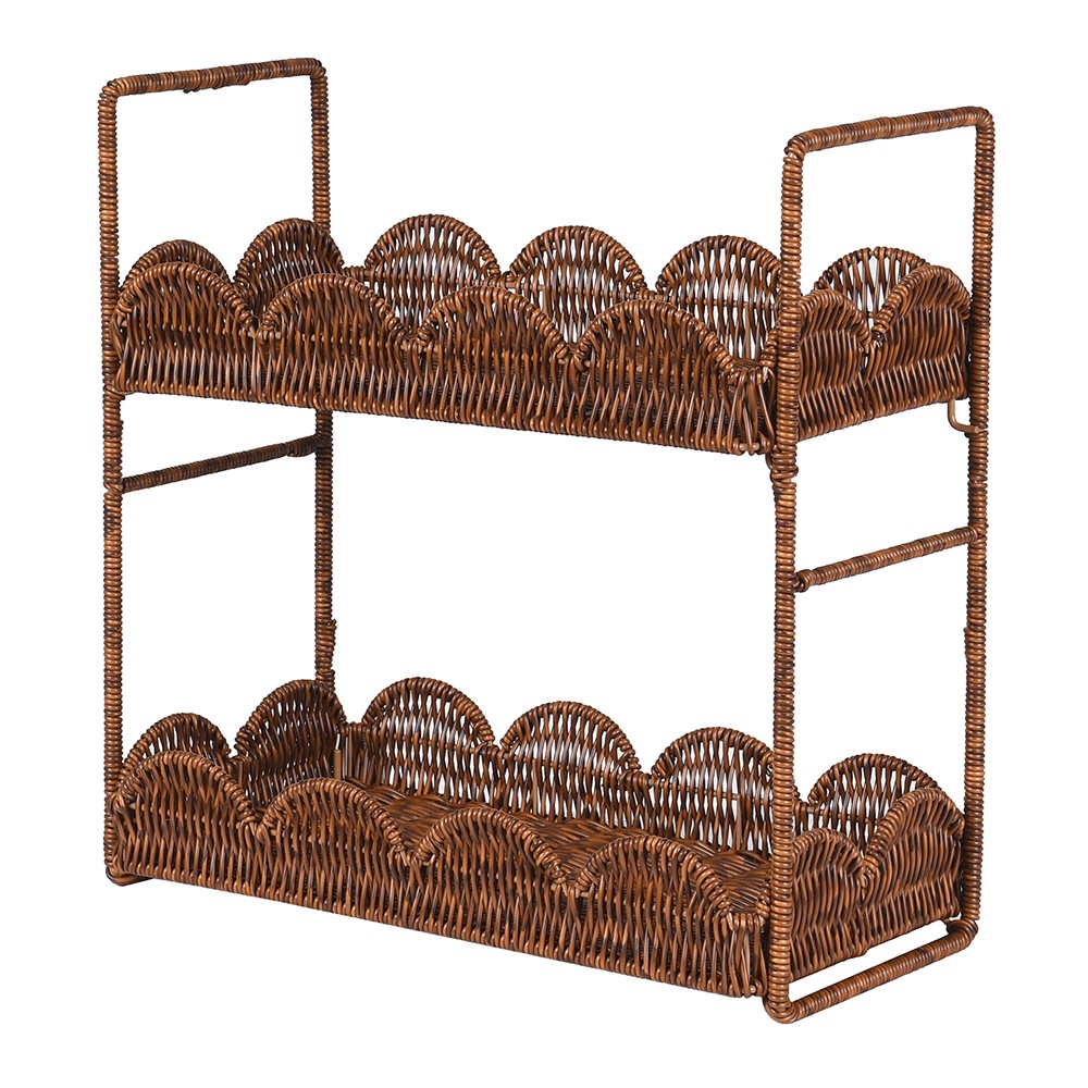 Ashford Faux Rattan Tiered Shelves