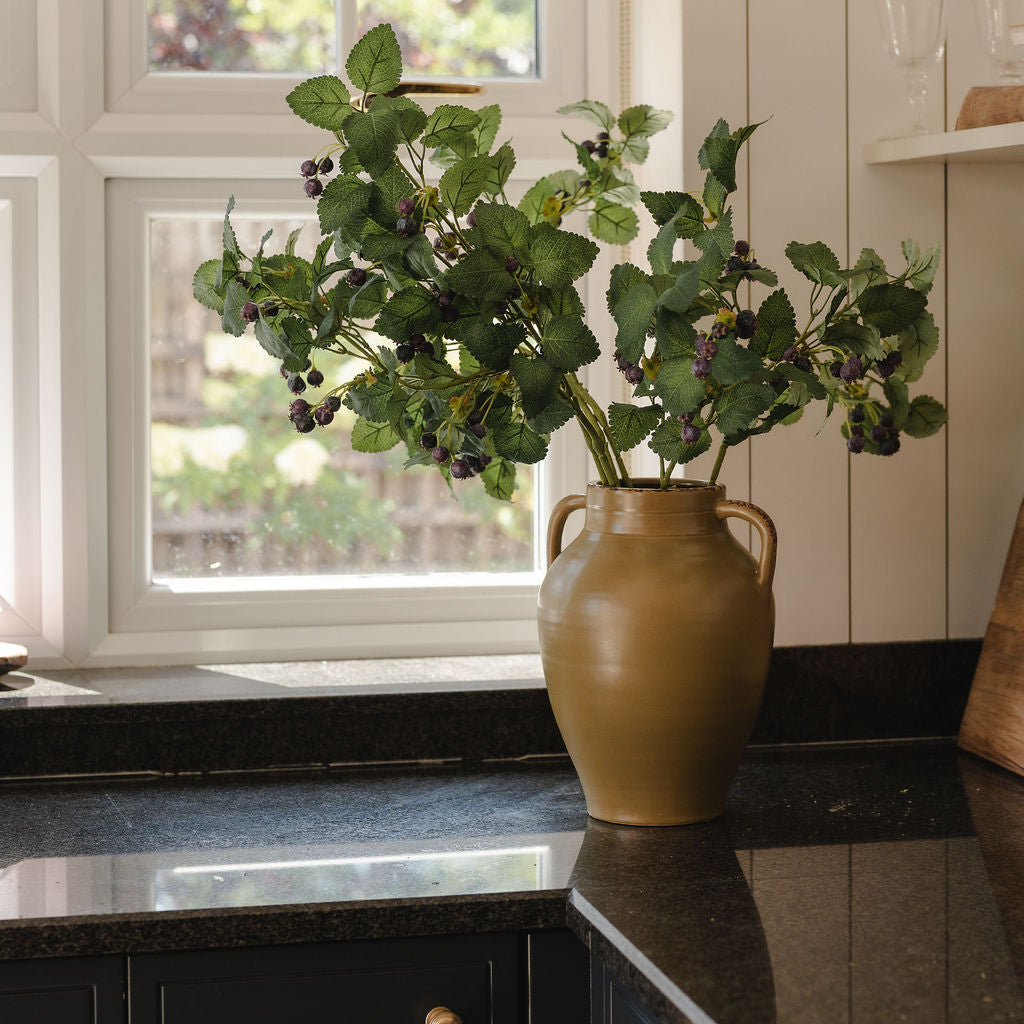 Olive Green handled Urn