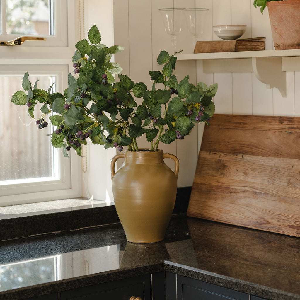 Olive Green handled Urn