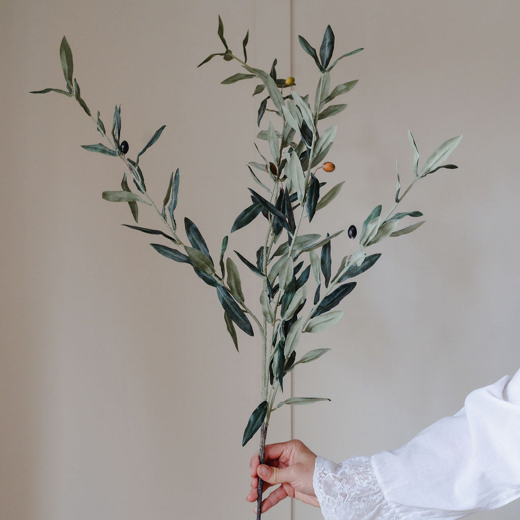 Real Touch Faux Olive Stems