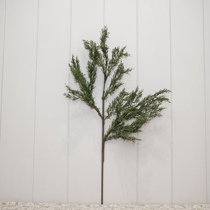 Tall Real Touch Cedar Cypress Stem