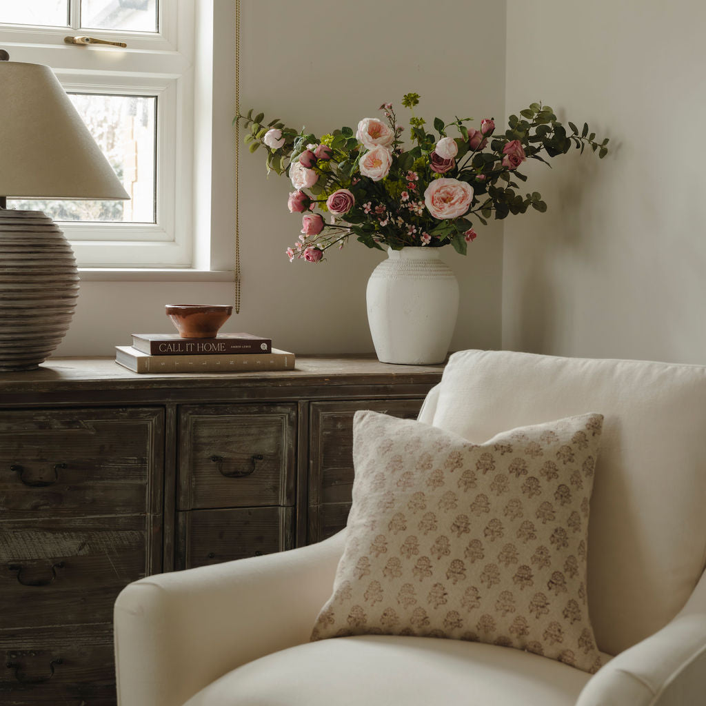 White Stone Effect Vase