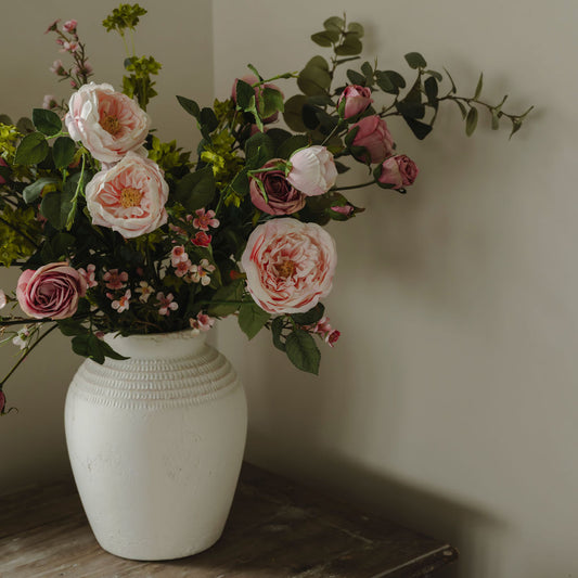 White Stone Effect Vase