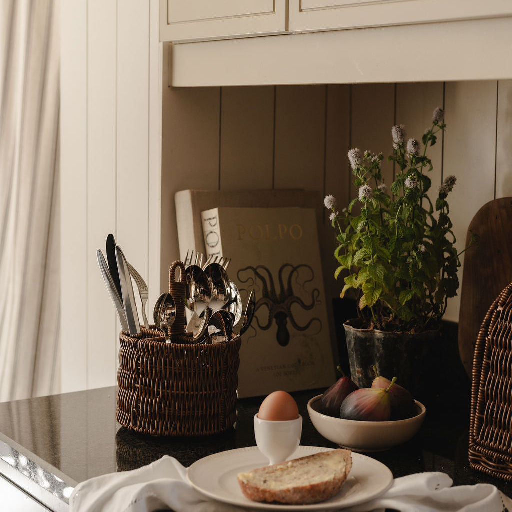 Ashford Faux Rattan Utensil Holder