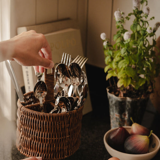 Ashford Faux Rattan Utensil Holder