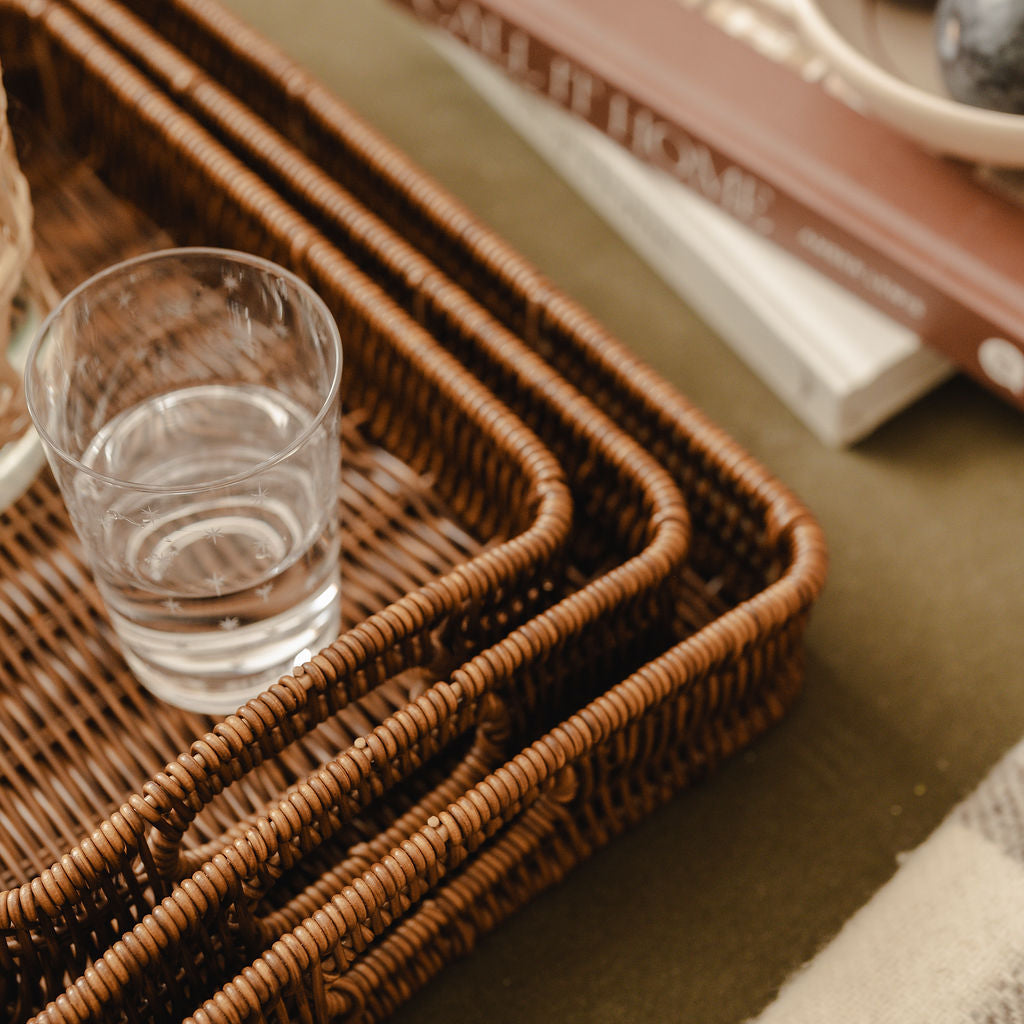 Ashford Faux Rattan Trays – Set of 3