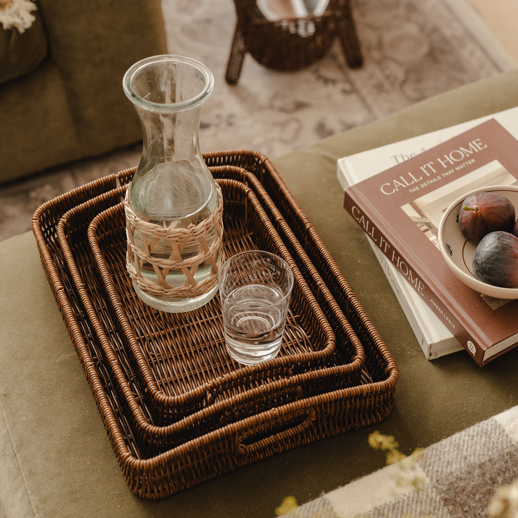 Ashford Faux Rattan Trays – Set of 3