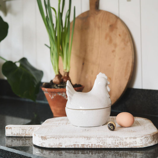 Ceramic Hen Egg Basket with lid…