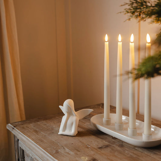 White Ceramic Light Up Angel