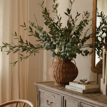 Medium Woven Vase and Olive Stems - Worth $147.50 Bundle Price $118 Save 20%