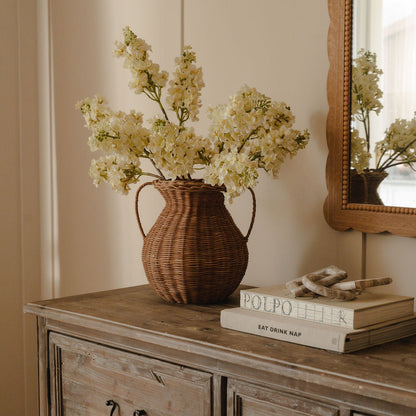 Small Woven Vase & Lilac Bundle Worth $103 - Bundle Price $80.00