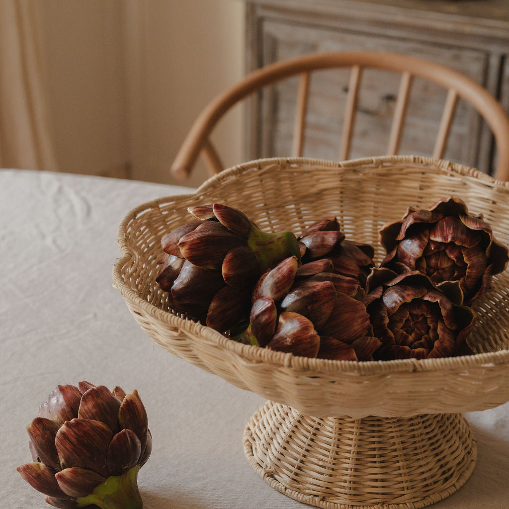 (Slight Seconds) Wicker Scalloped Fruit Bowl