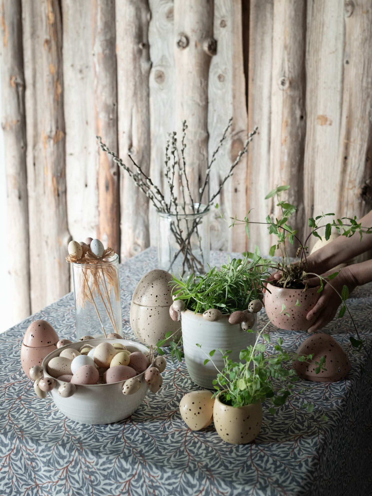Ceramic Hen Egg Basket