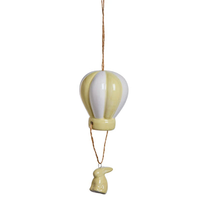 Set of 3 Ceramic Air Balloon Bunny