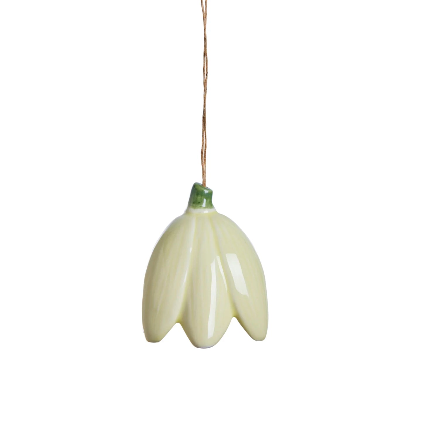 Set of 6 Ceramic Flower Hanging Decorations