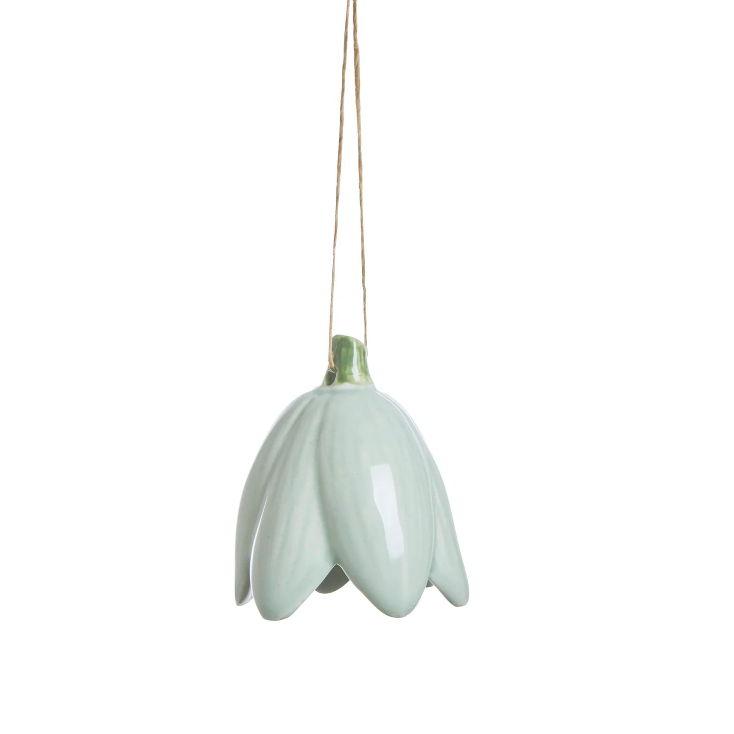 Set of 6 Ceramic Flower Hanging Decorations