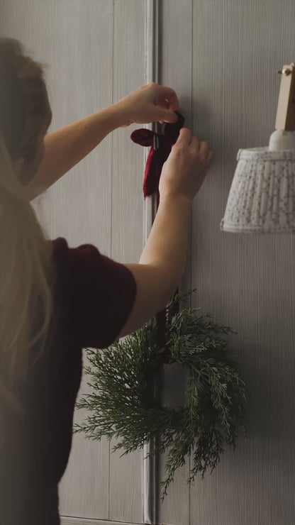 Faux Mini Cypress Wreath