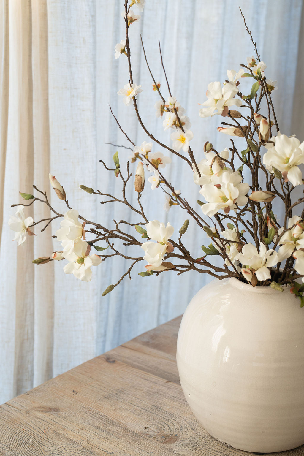Open Magnolia and Apple Blossom Arrangement